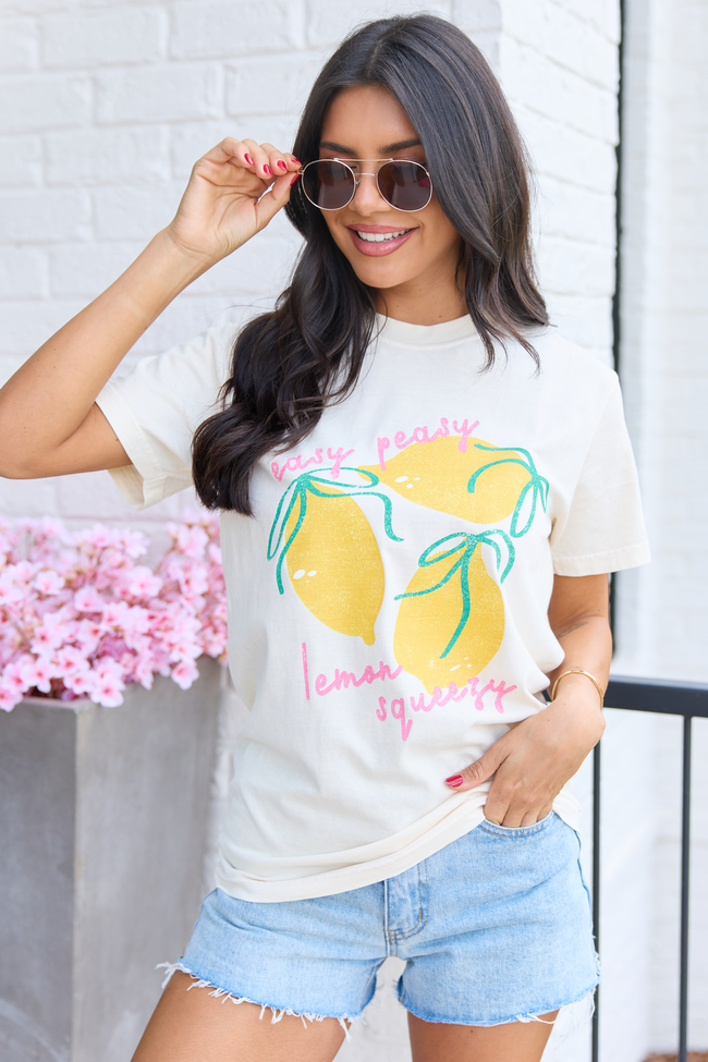 Easy Peasy Ivory Graphic Tee