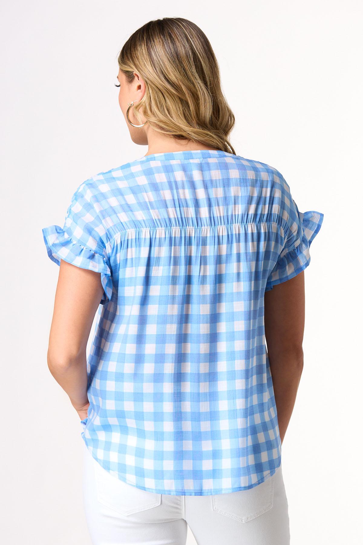 Blue Gingham Top