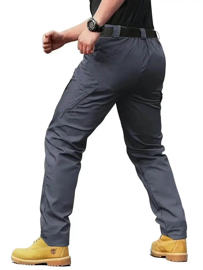 Men's tactical work pants, multi-pocket design, durable fabric