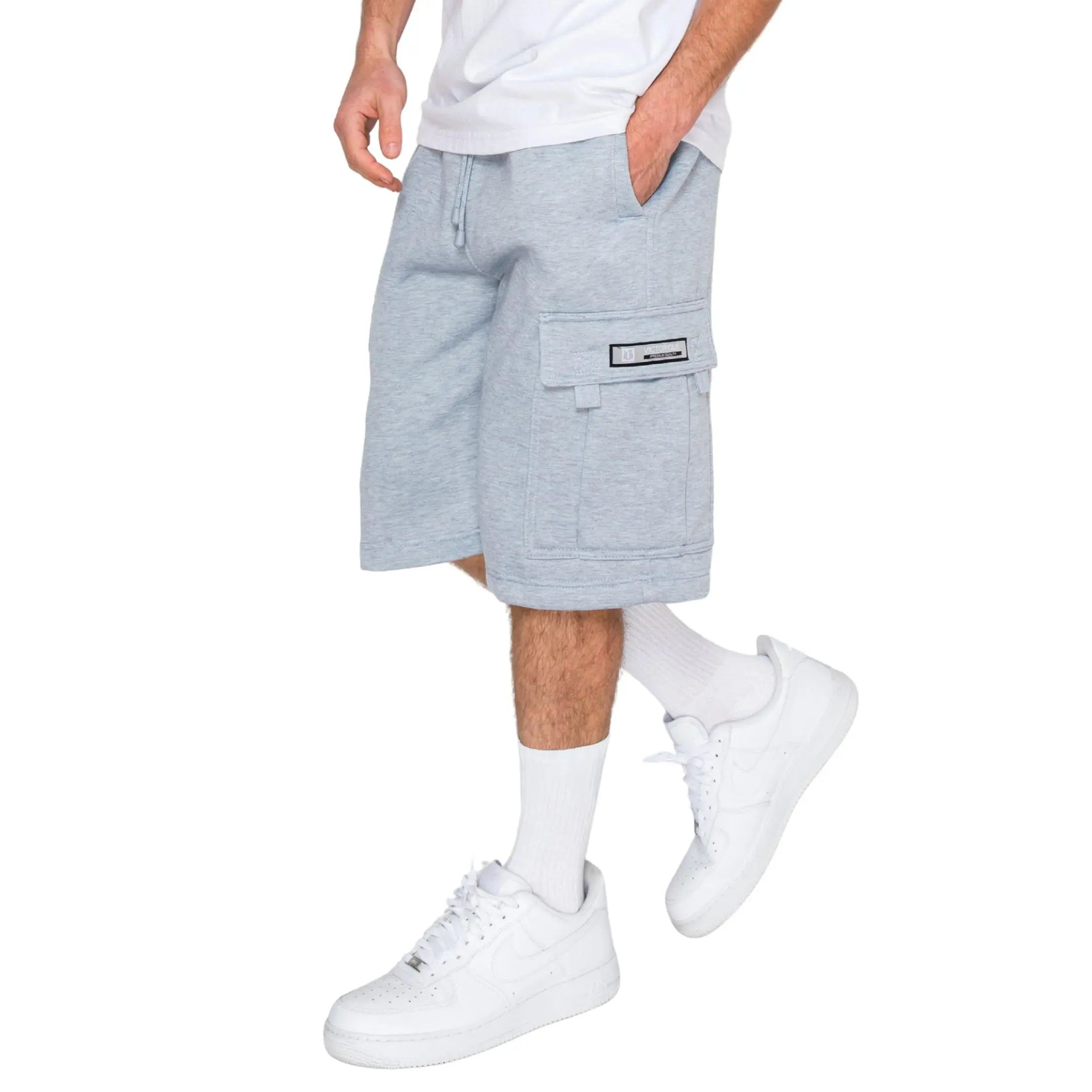 Baggy fit Fleece Shorts Menswear Cargo pocket