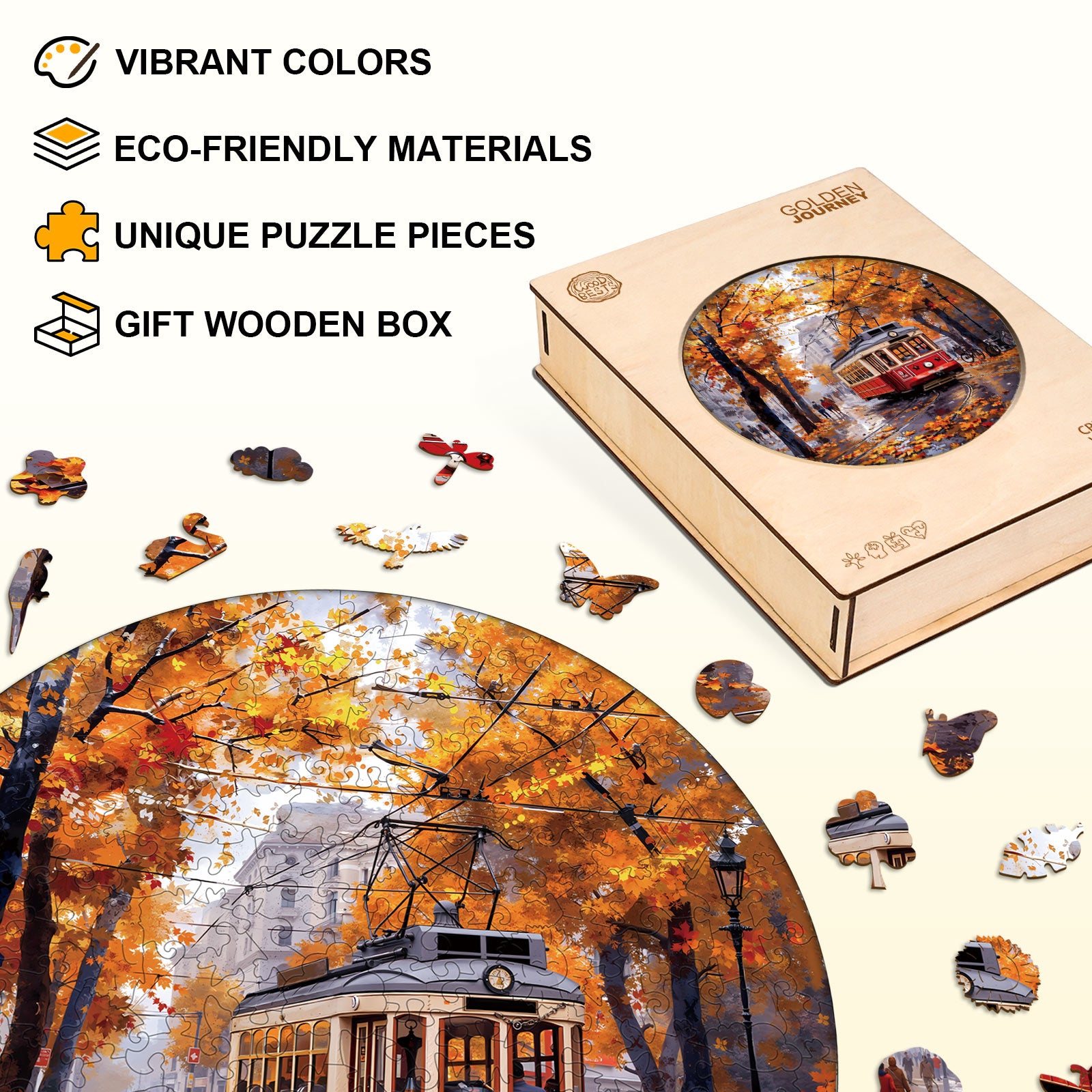 Golden Journey Wooden Jigsaw Puzzle