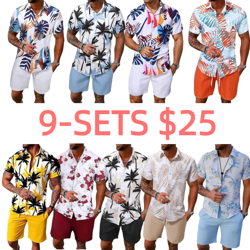 Men's Tropical Print 2-Piece Set