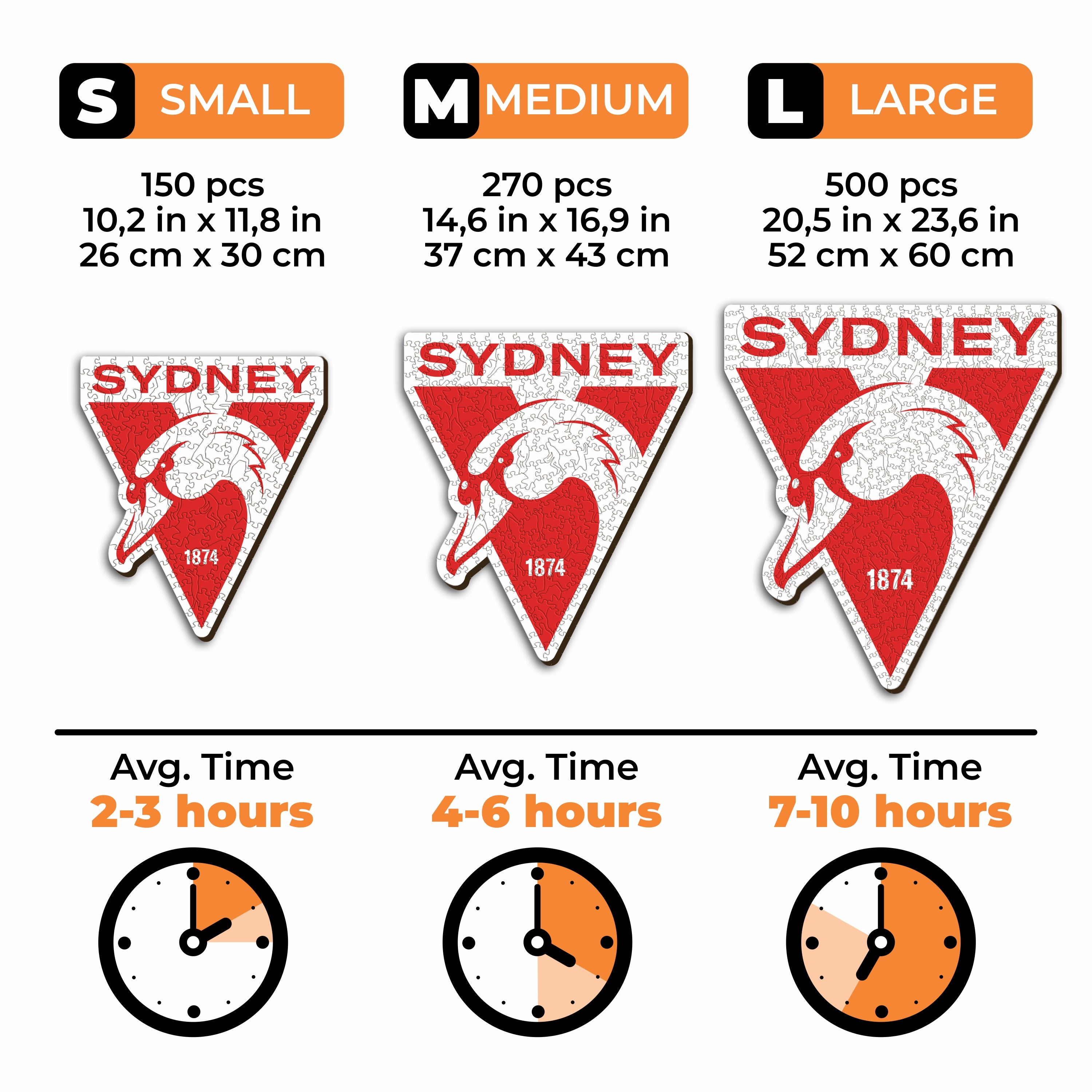 Sydney Swans Logo - Wooden Puzzle