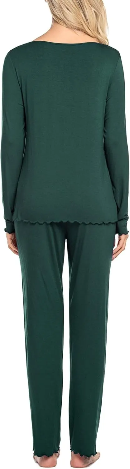 Womens Pajama Sets 2 Piece Lounge Set Fall Winter Pajamas