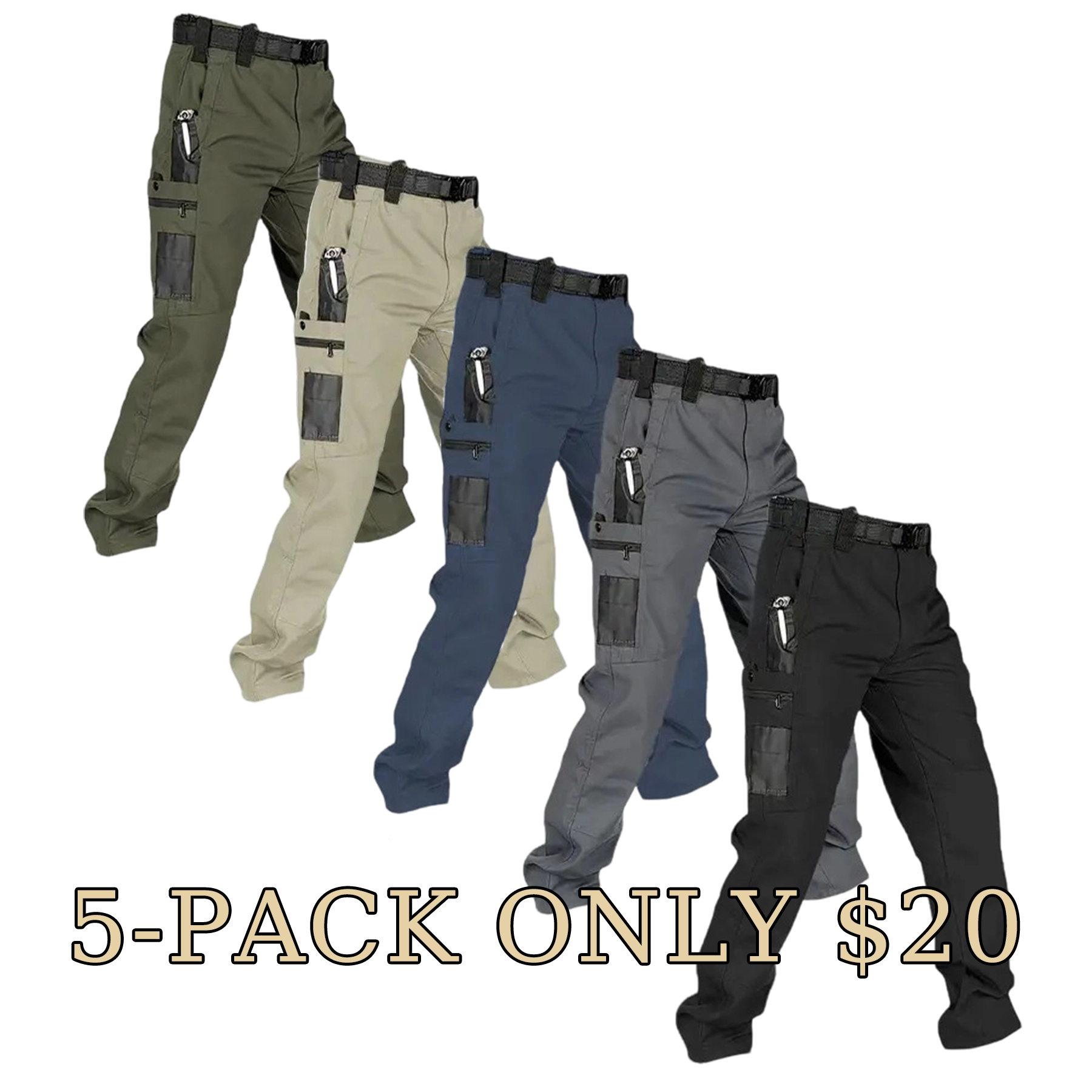 Men's Waterproof Tactical Pants – Multi-Pocket Utility Fit