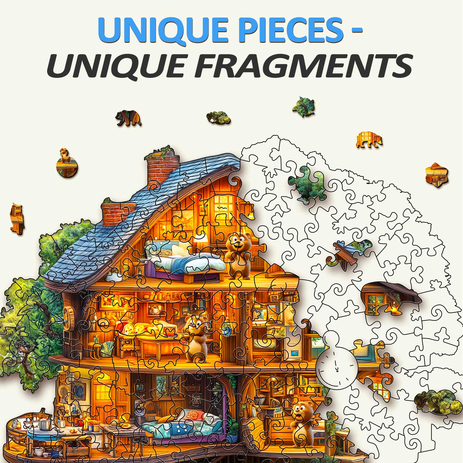 Bear House Wooden Jigsaw Puzzle