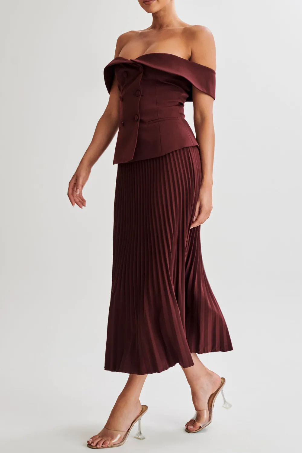 Strapless Suiting Top