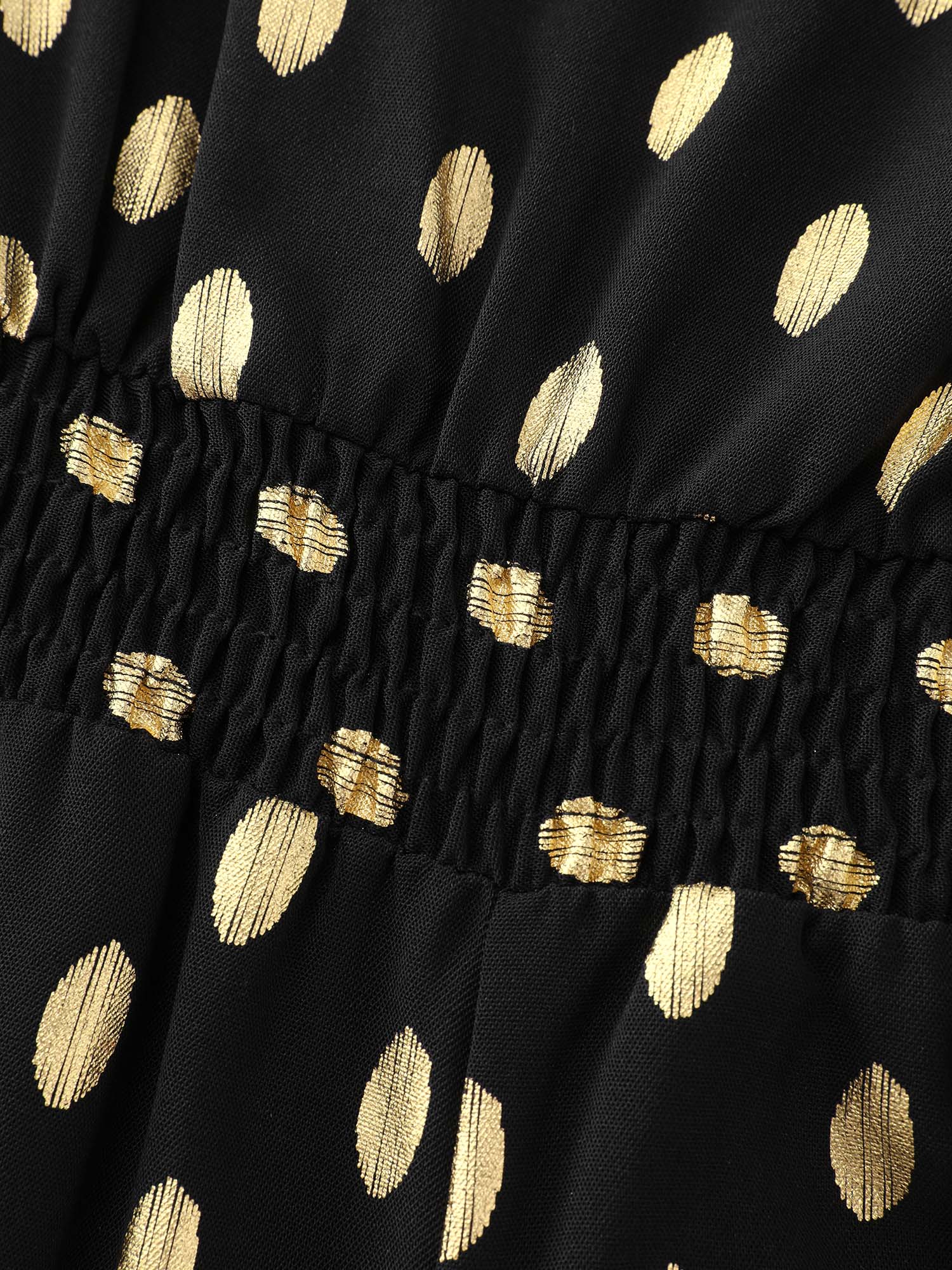 Glitter Polka Dots Off-Shoulder Jumpsuit