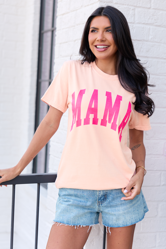 Mama Block Orange Graphic Tee