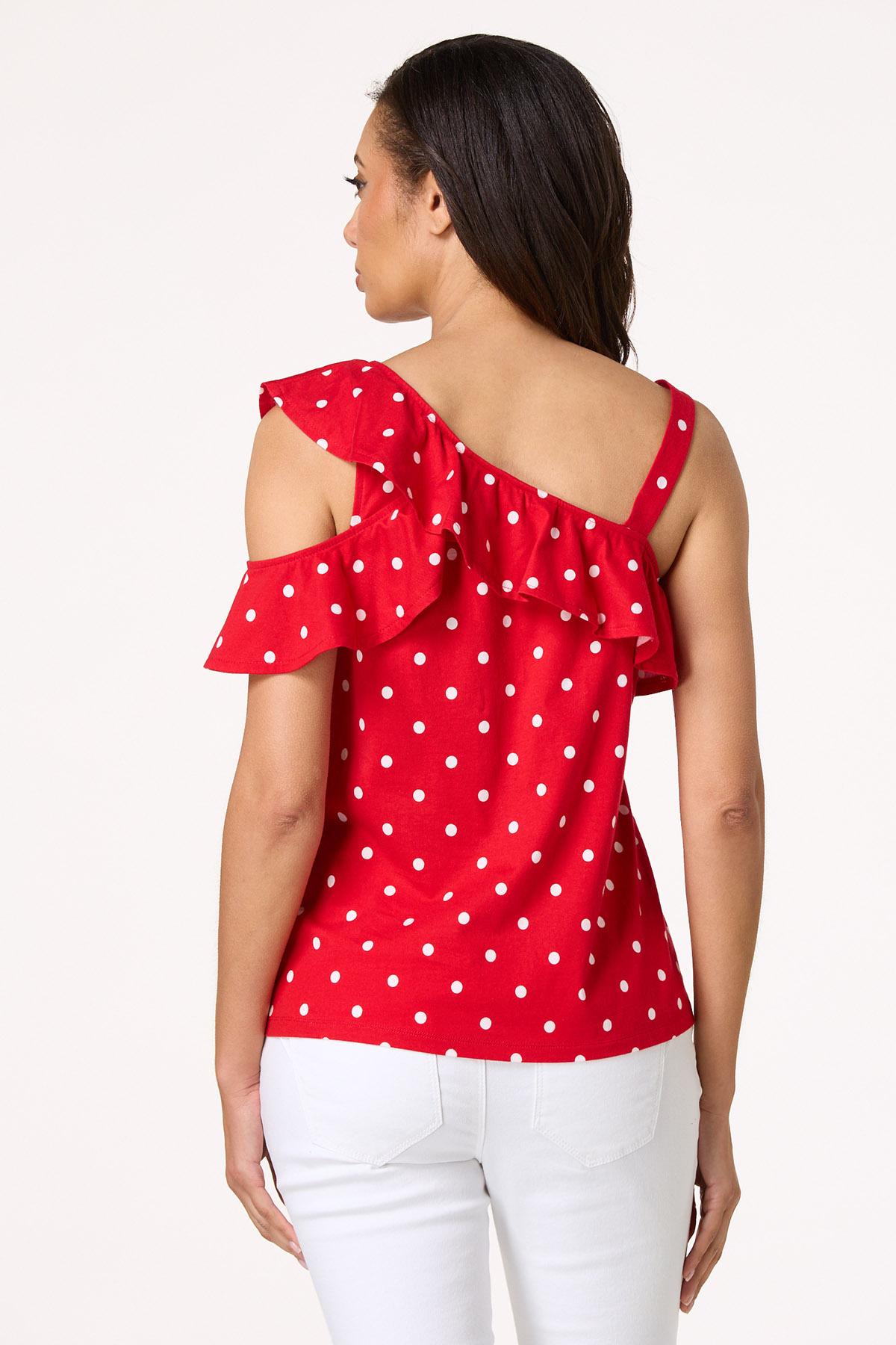 Dotted One Shoulder Tank