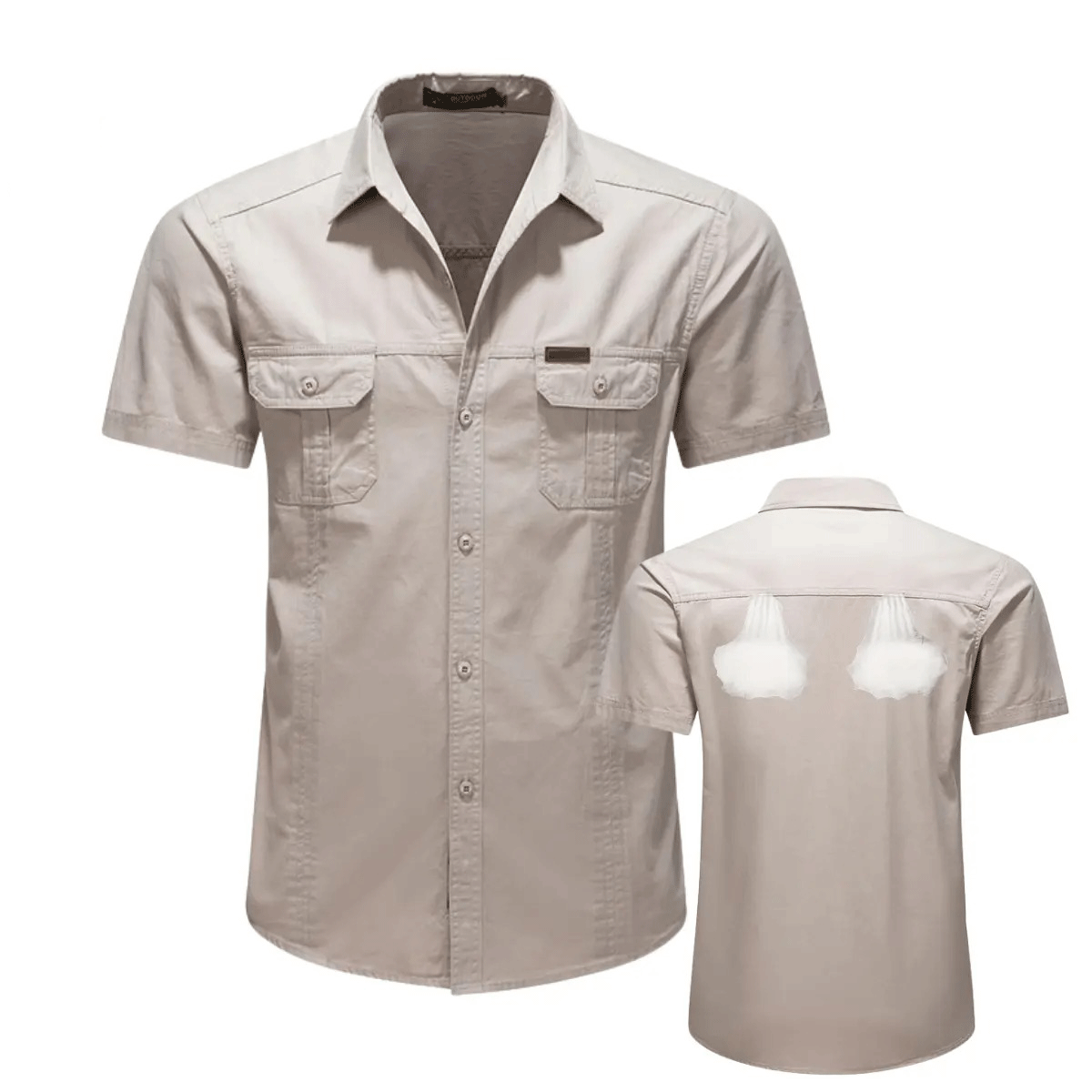 Men’s Durable Workwear Button Down Shirt – Short Sleeve Utility Shirt