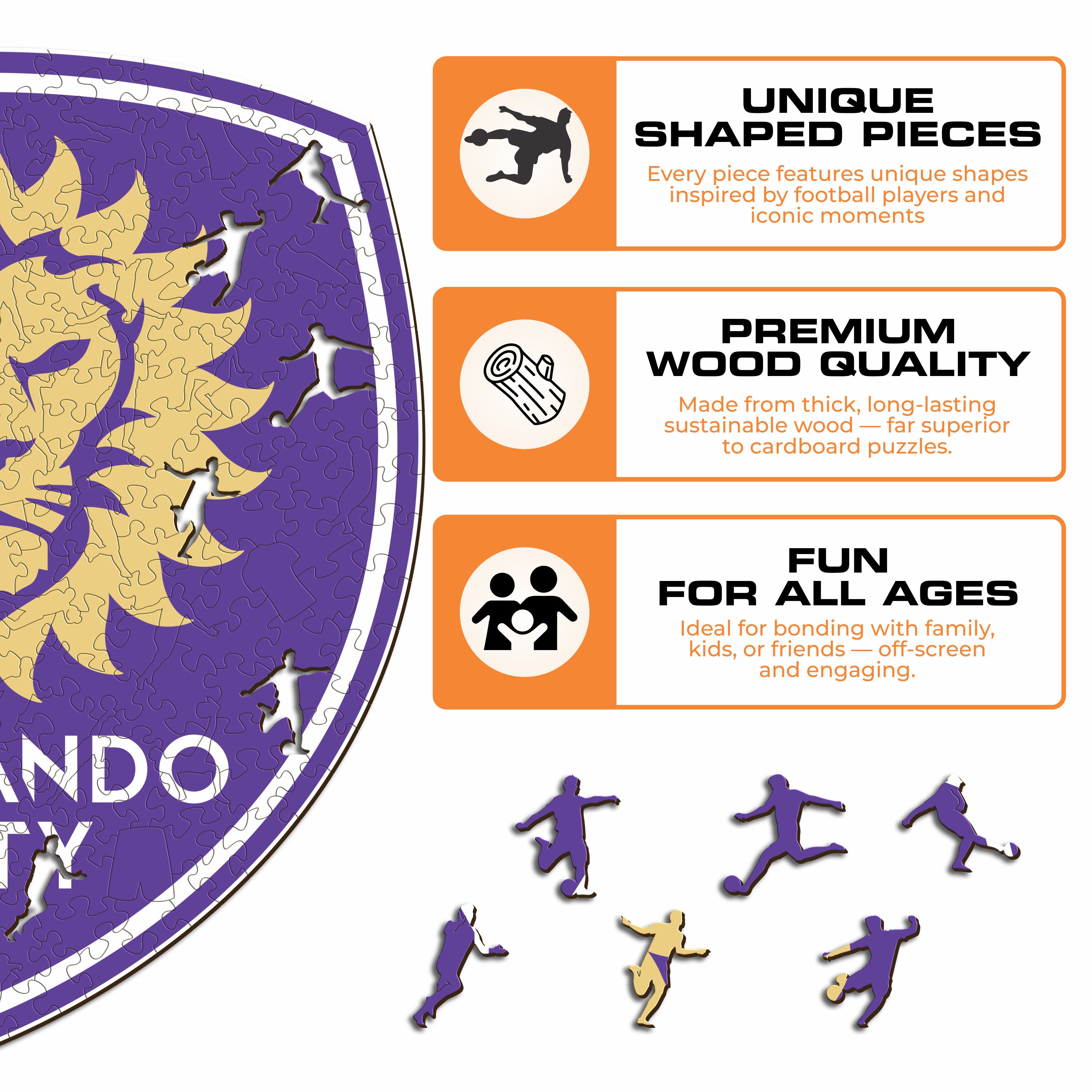 Orlando City SC® Logo - Wooden Puzzle