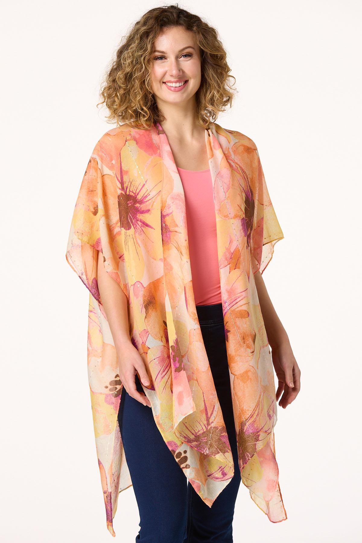 Exploded Floral Sequin Kimono