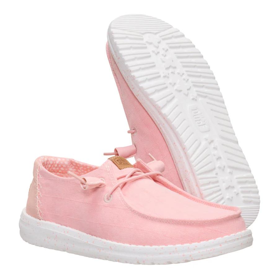 Wendy Chambray Grid - Pale Pink