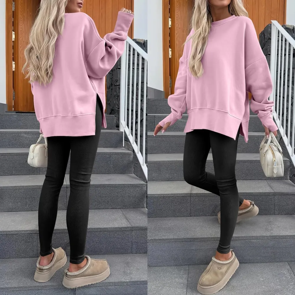 Women Oversized Sweatshirts Thumbhole Long Sleeve Hoodies Shirts