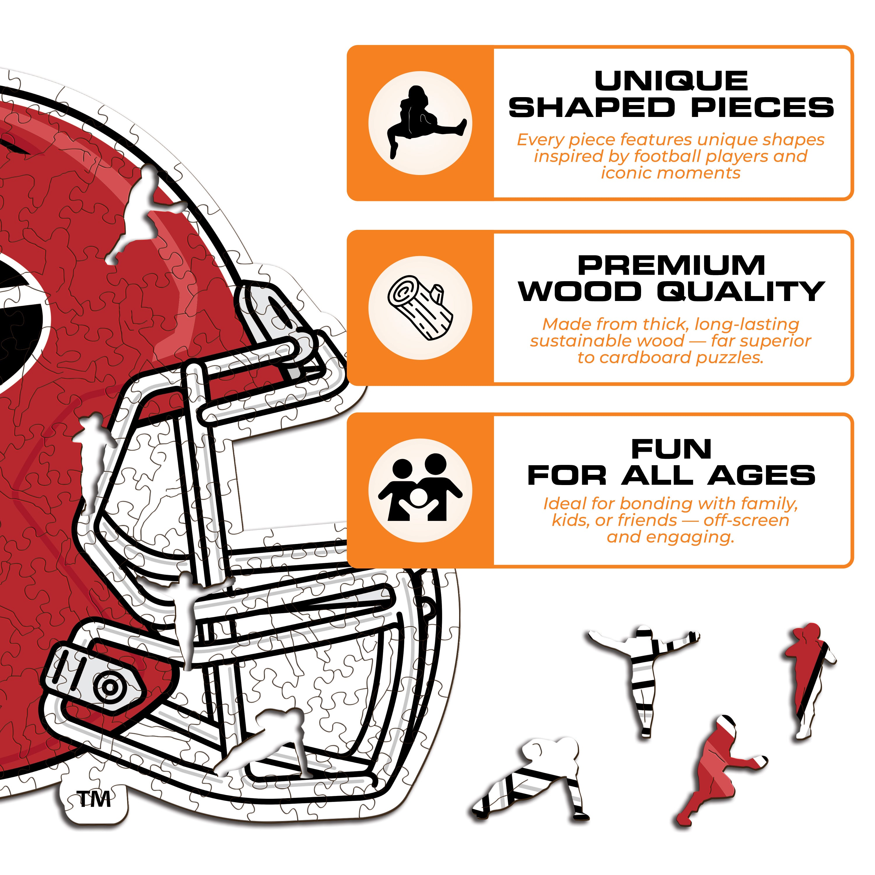 University of Georgia Helmet - Wooden Puzzle