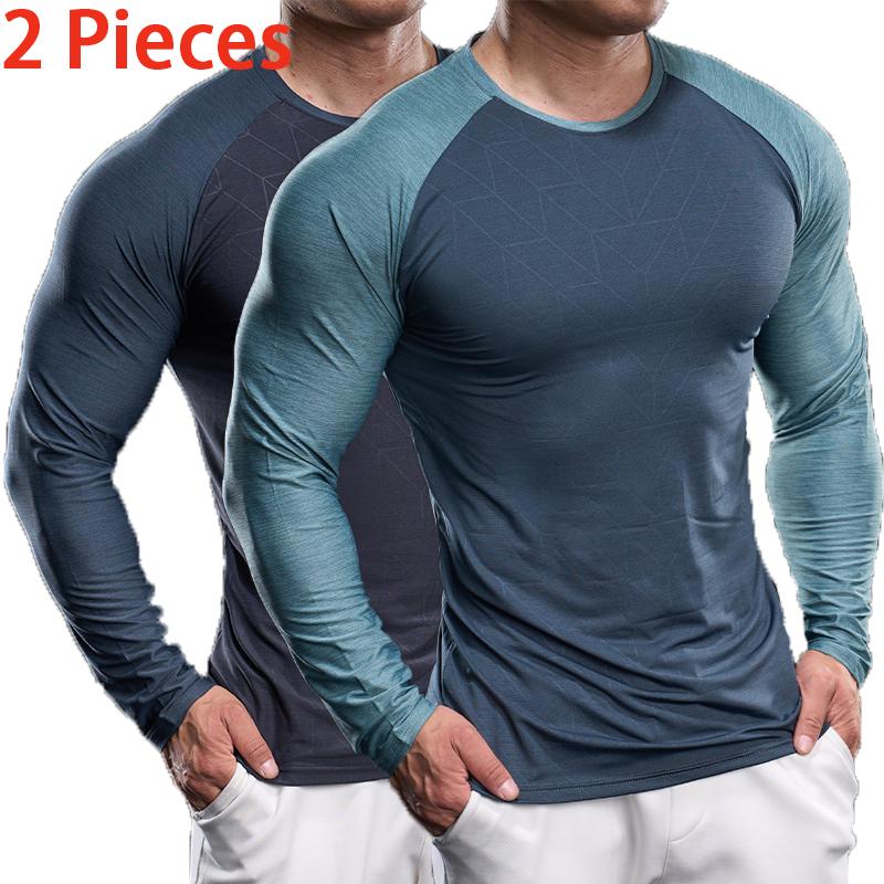 🏃‍♂️ Men’s Quick-Dry Colorblock Performance T-Shirt Set