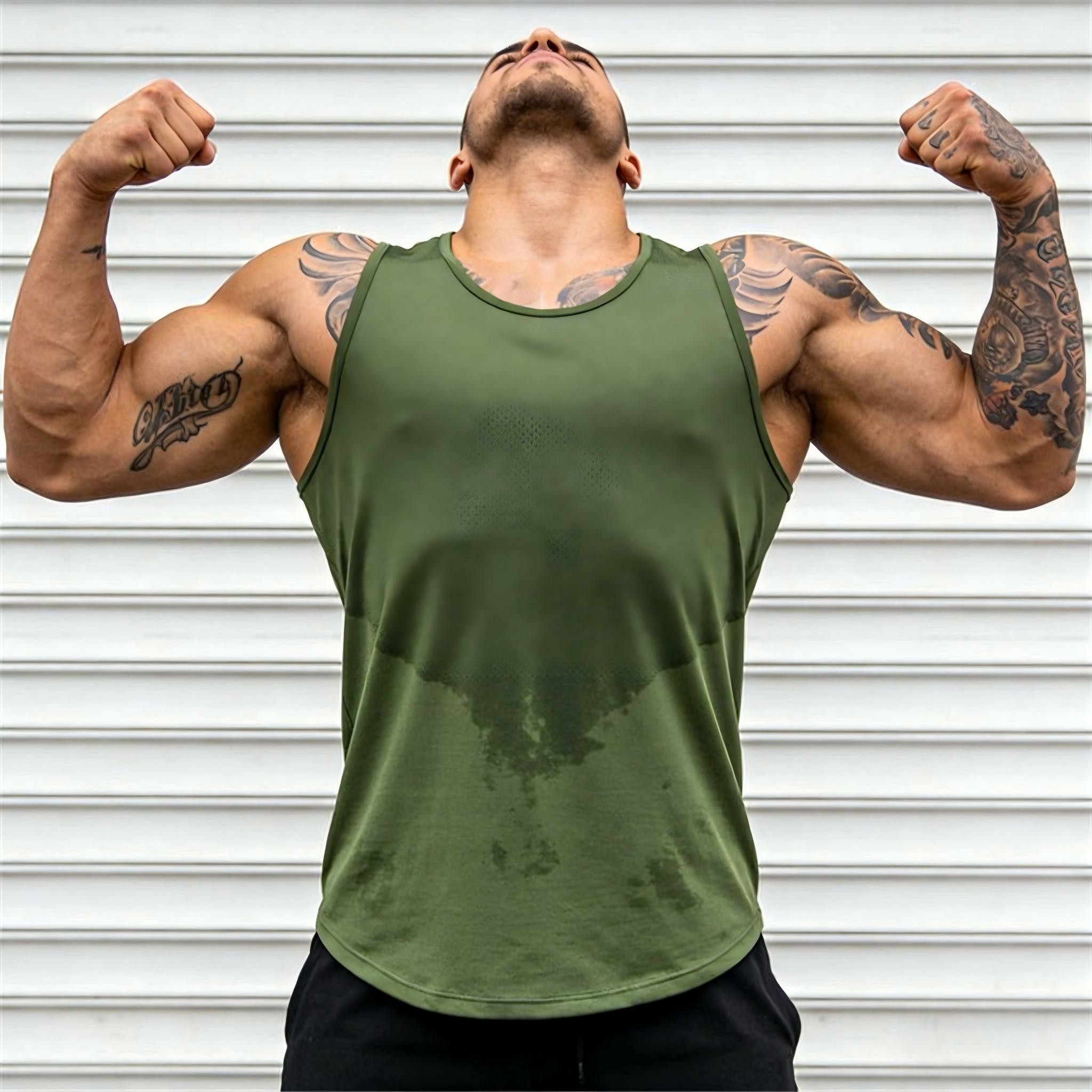 Men's Vests Casual Tank Tops Knit Sleeveless Lightweight Tee Muscle Basic T Shirts