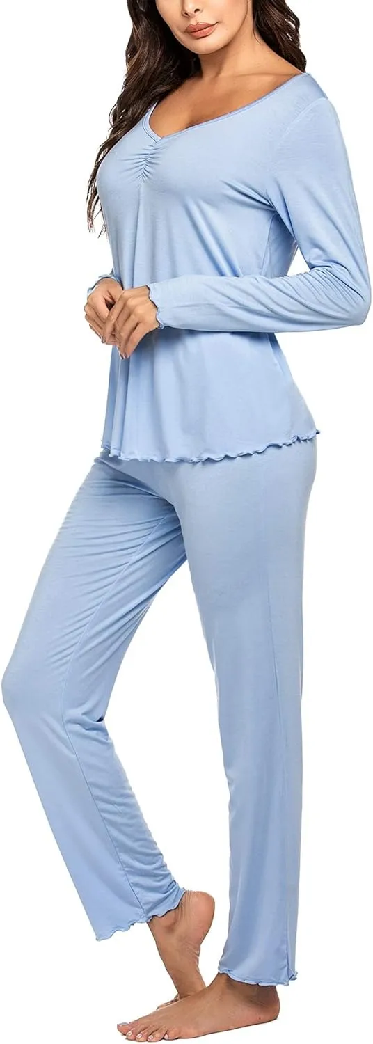 Womens Pajama Sets 2 Piece Lounge Set Fall Winter Pajamas