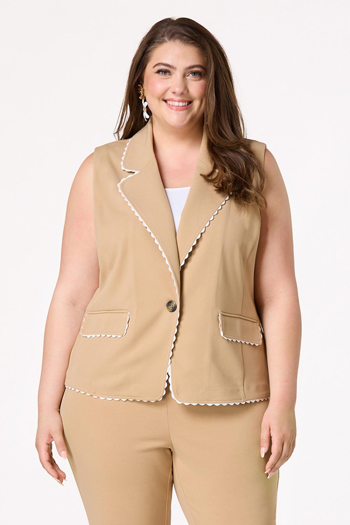 Plus Size Ric Rac Vest
