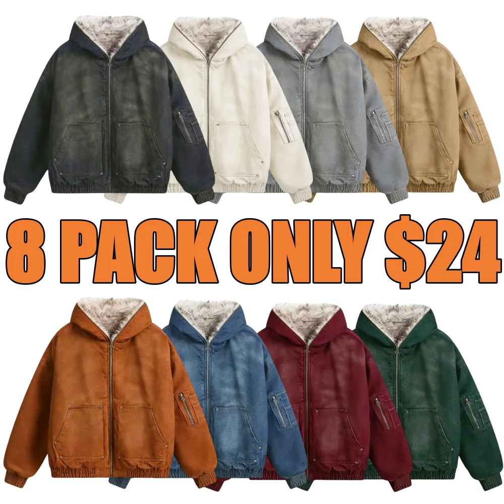 Hooded Zippered Flight Jacket