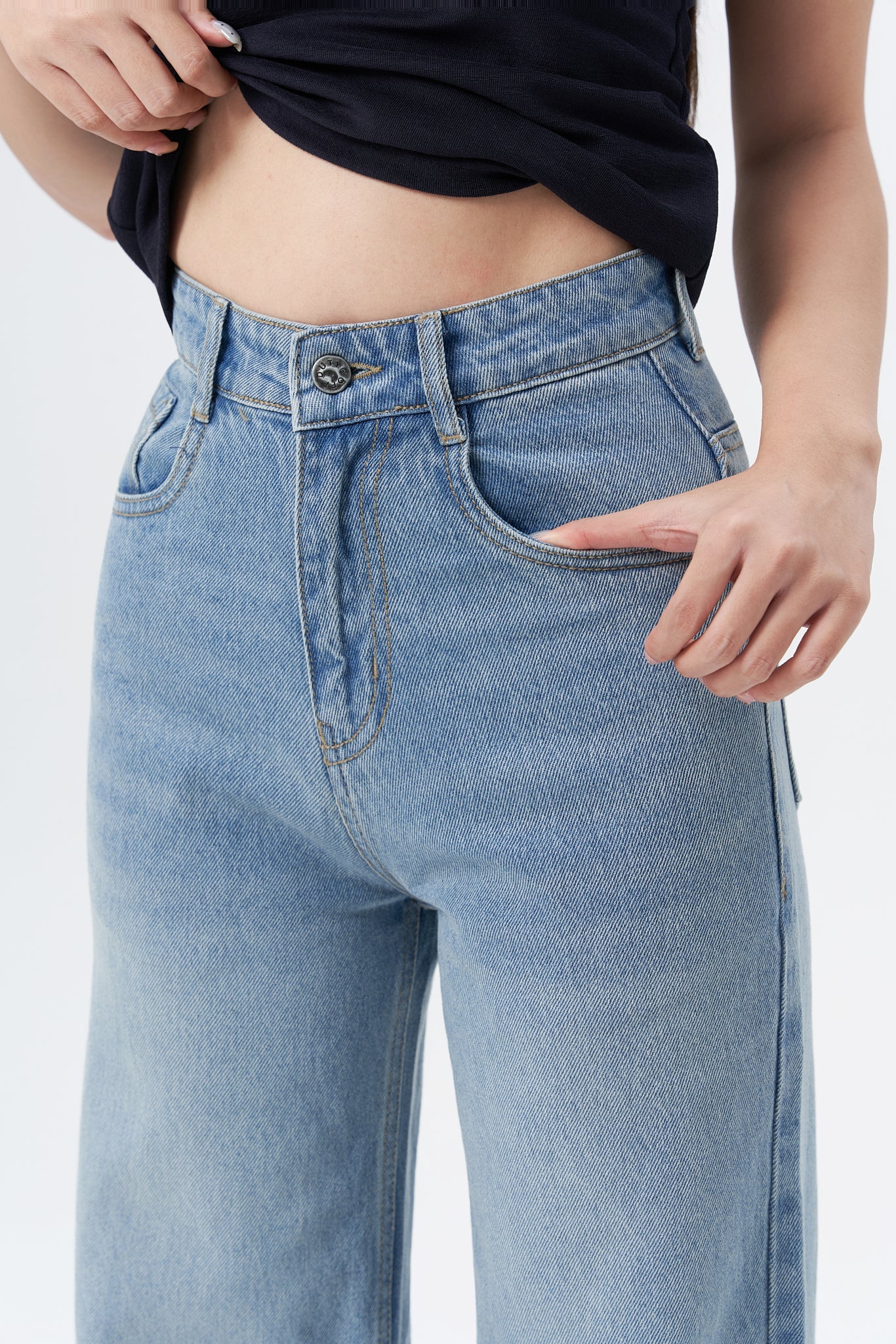 Bling Bleach Wide Leg Jeans