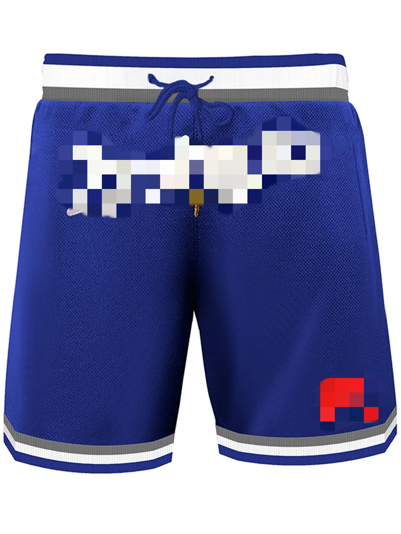 Men's Letter & Figure Embroidery Drawstring Waist Shorts