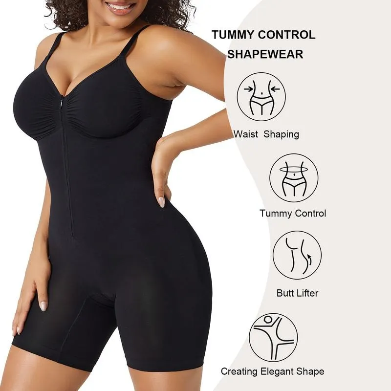 Shapewear for Women Tummy Control Bodysuits Zip-Up Comfort Ultra Stretch Fabric