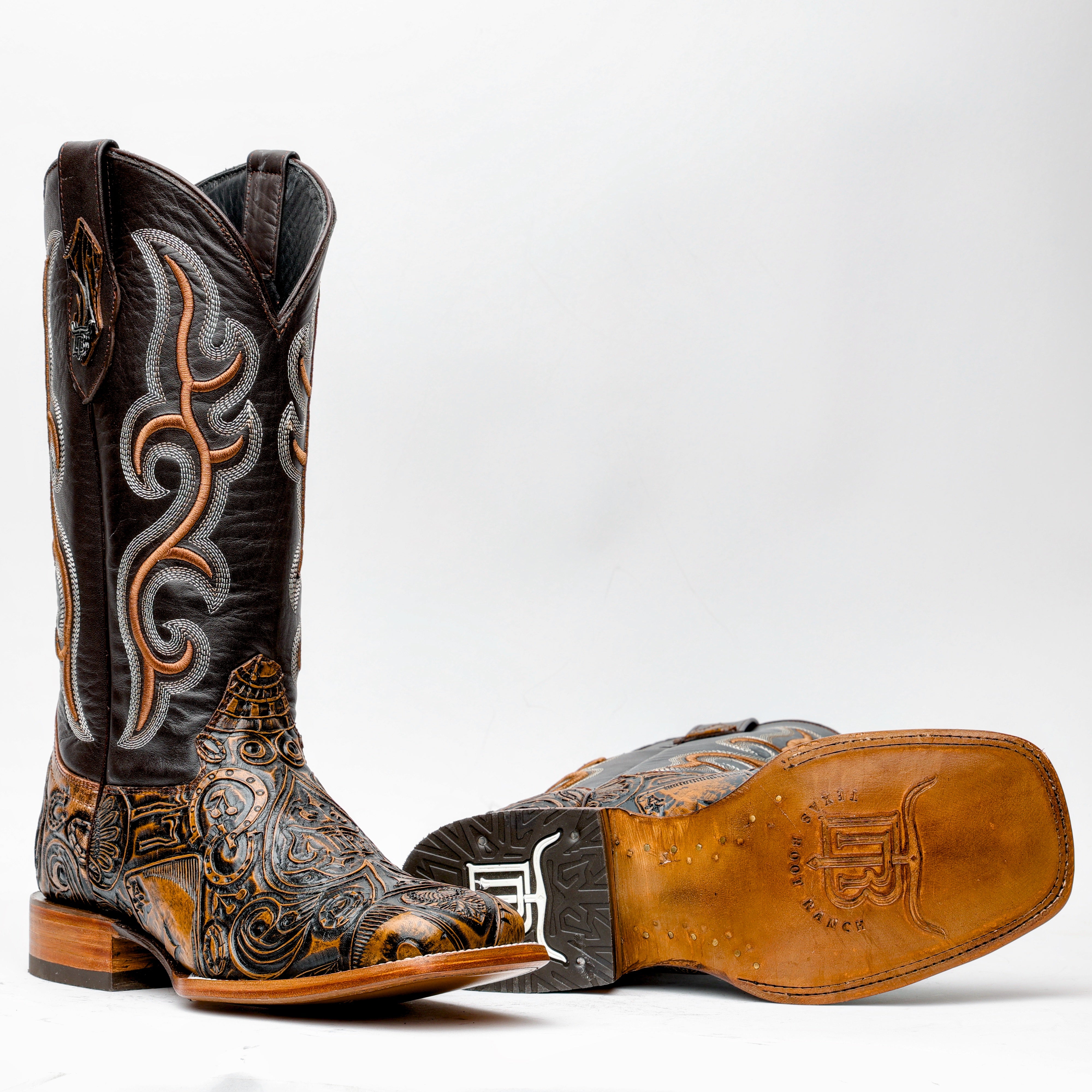 Ace Of Spades Brown - Square Toe