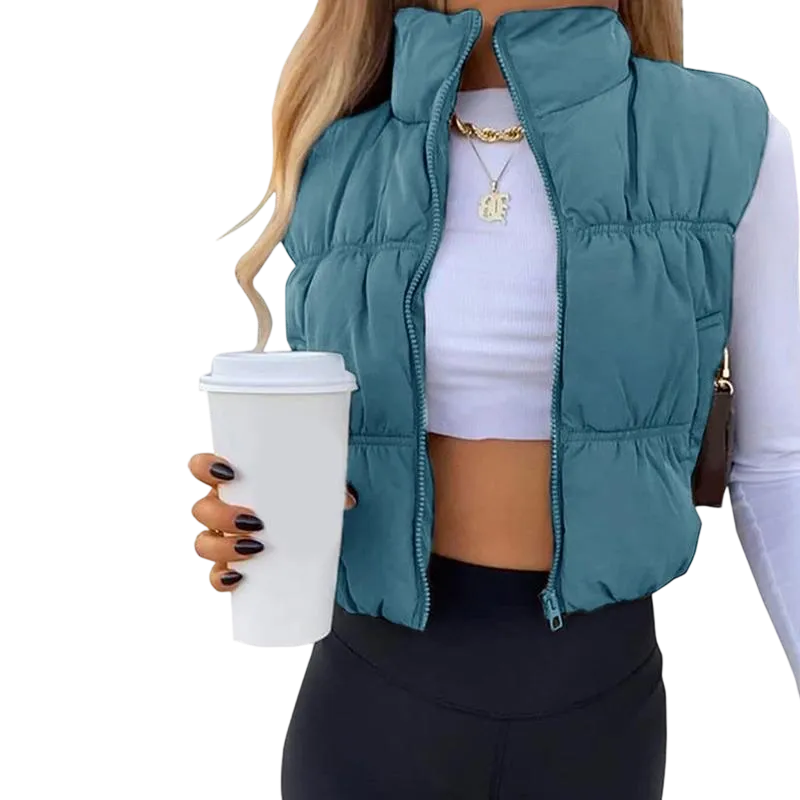 Sleeveless padded puffer vest