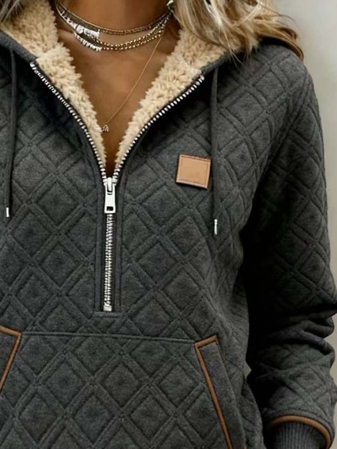 Women'S Casual Color-Blocked Pullover Sweatshirt