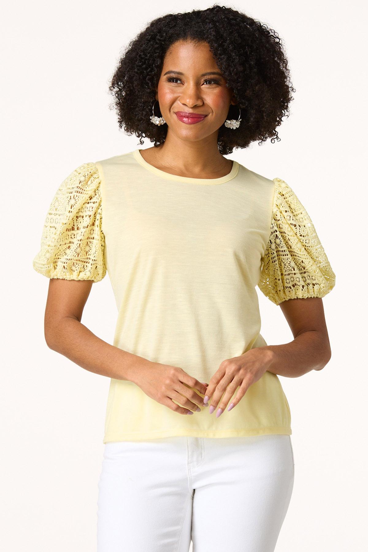 Crochet Puff Sleeve Top