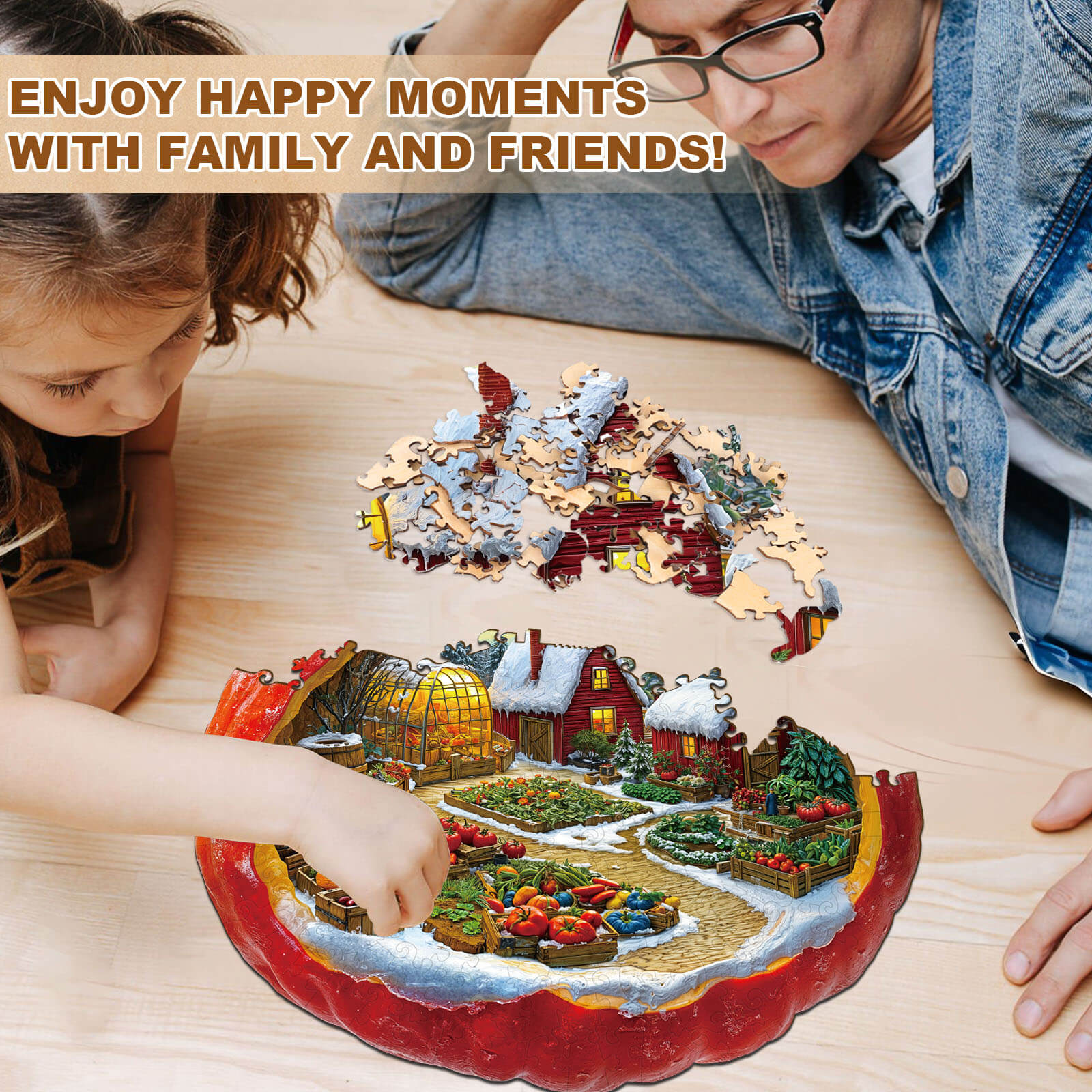 Tomato Winter Farm Wooden Jigsaw Puzzle