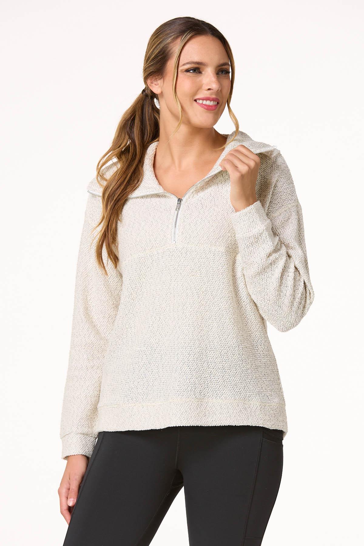 Boucle Zip Pullover