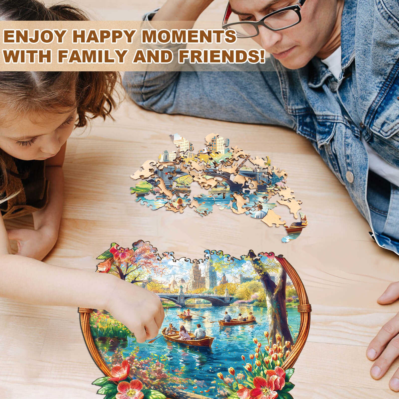 Lake View In Spring  Wooden Jigsaw Puzzle