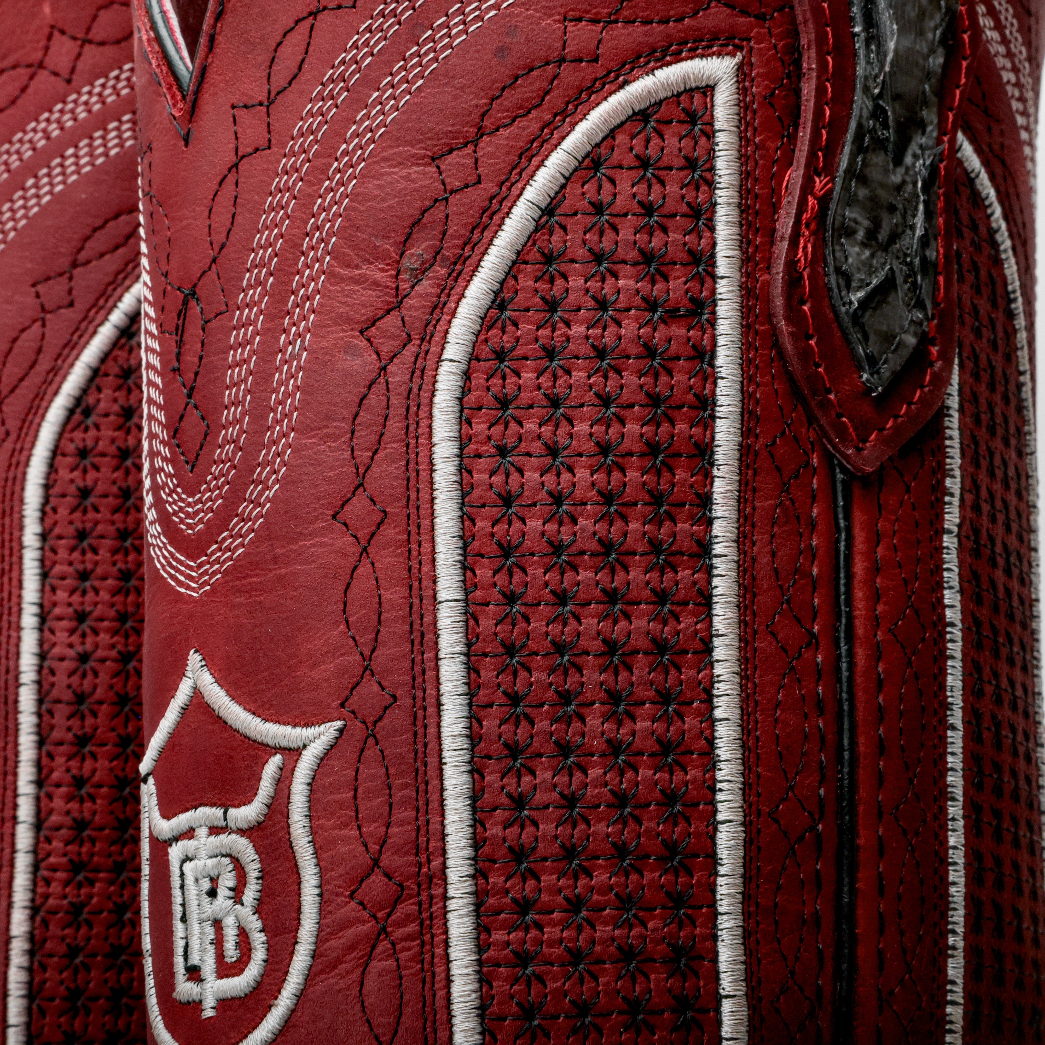 Grey Jumbo Python Leather Boots - Square Toe