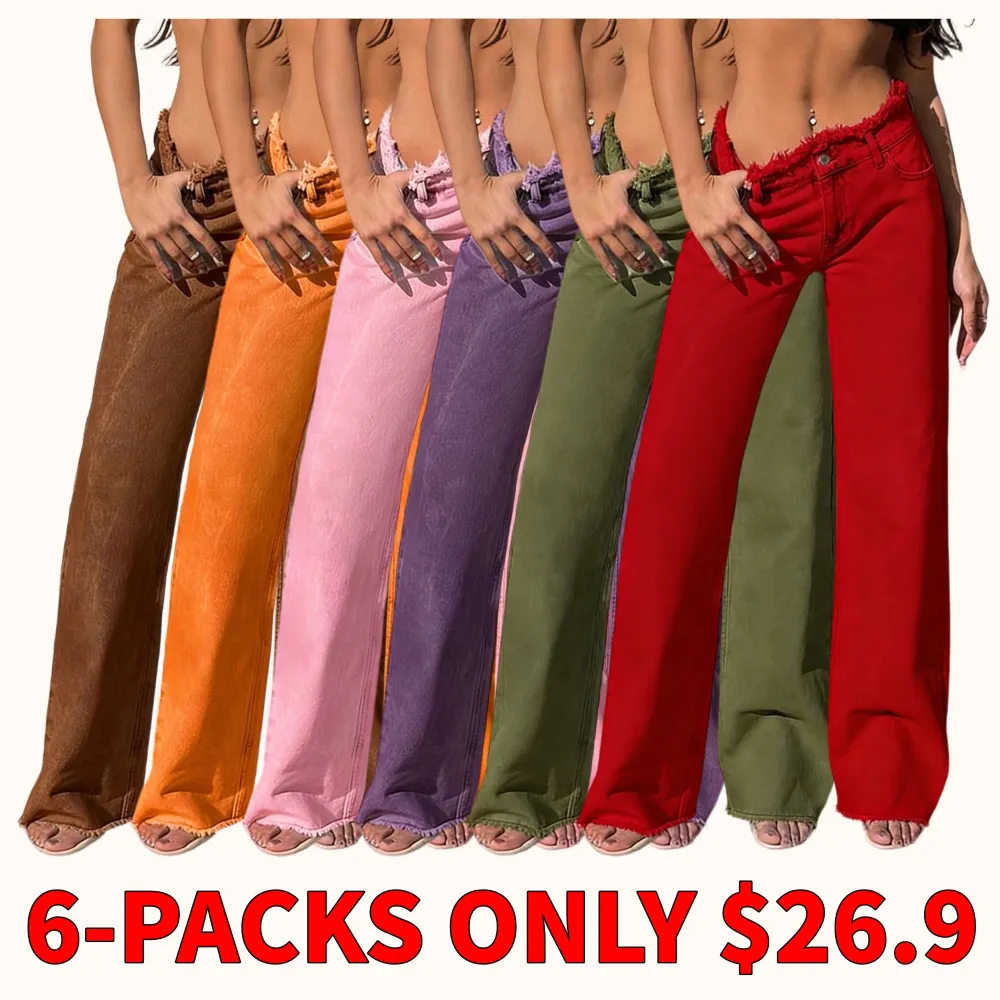 Women's high-waisted loose-fitting jeans