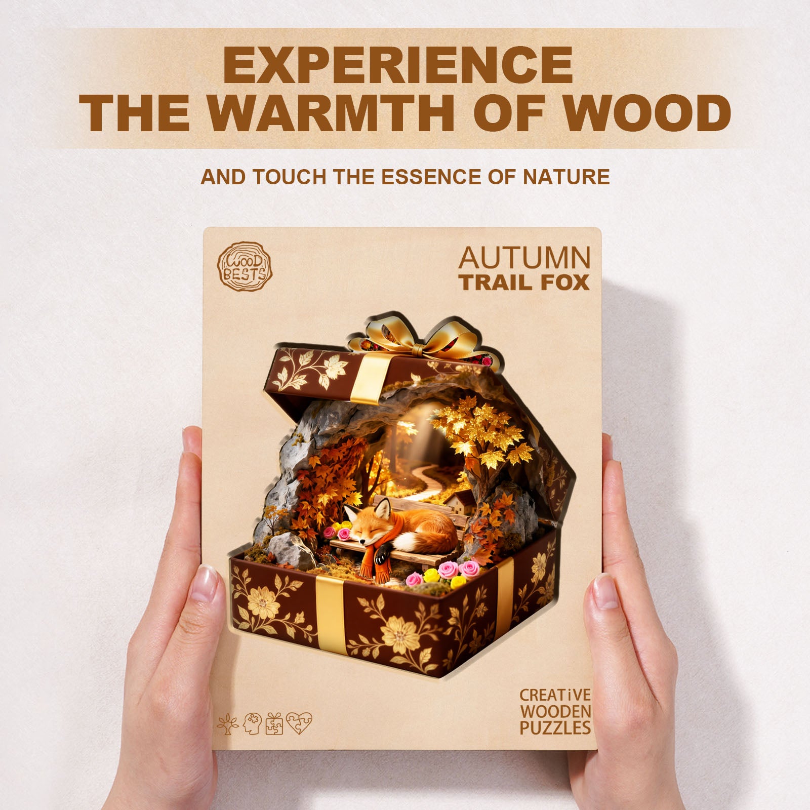 Autumn Trail Fox Wooden Jigsaw Puzzle