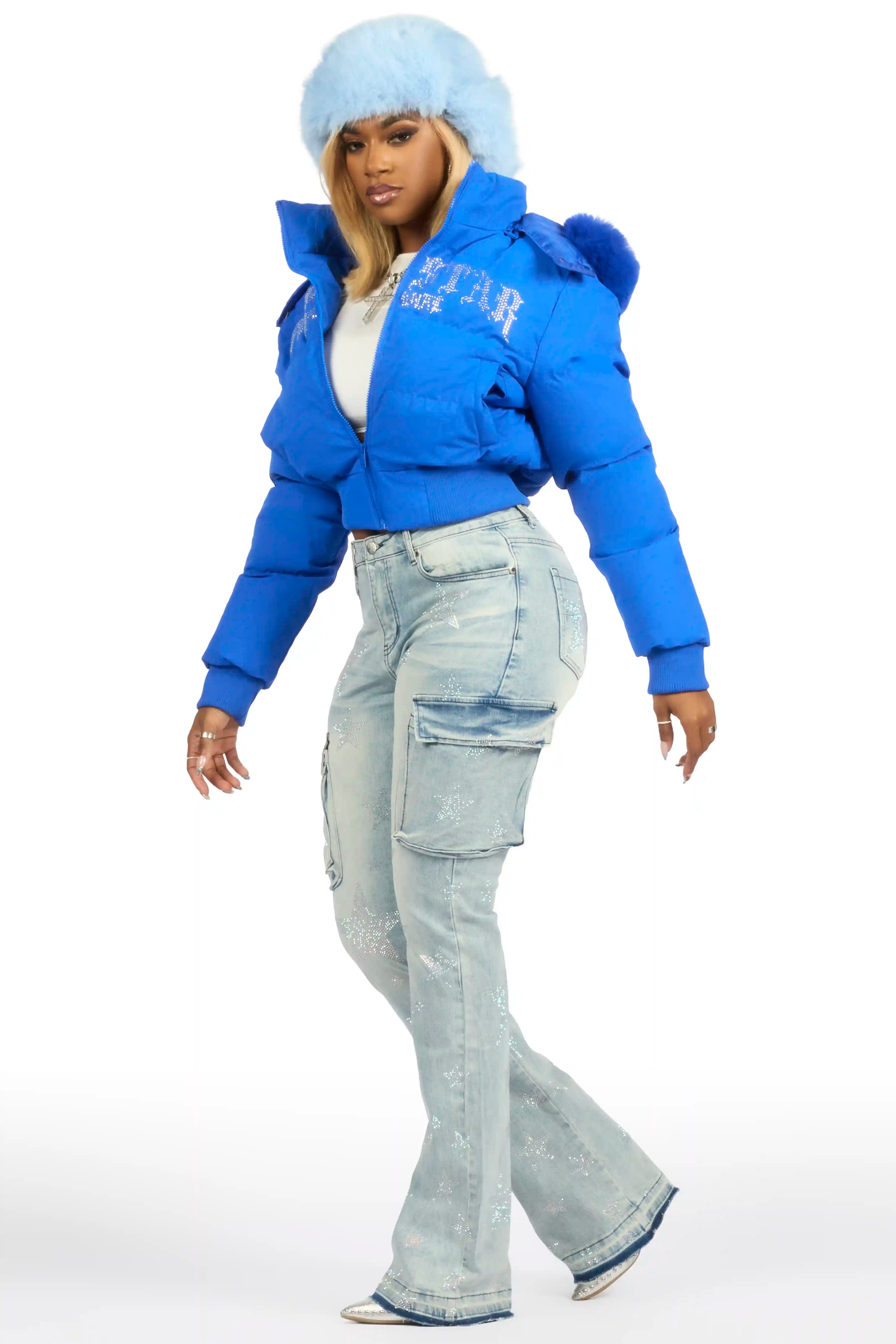 Rosa Royal Blue Puffer Jacket