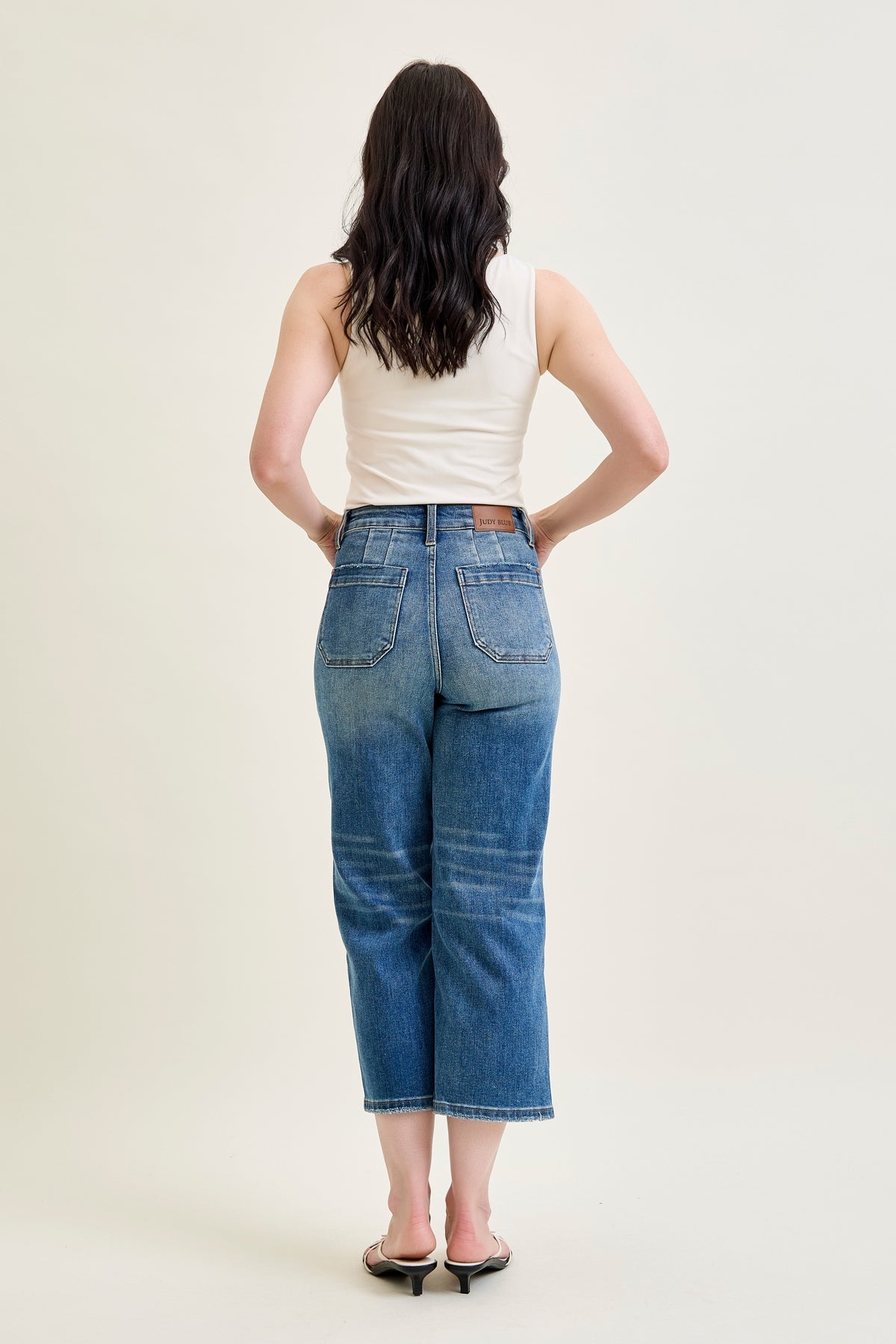 Georgia High Rise Utility Pockets Cropped Wide Leg