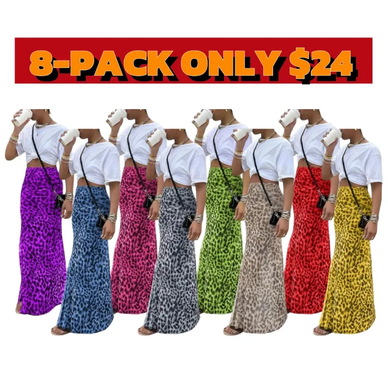 Women's Leopard Print High Waist Bodycon Skirt