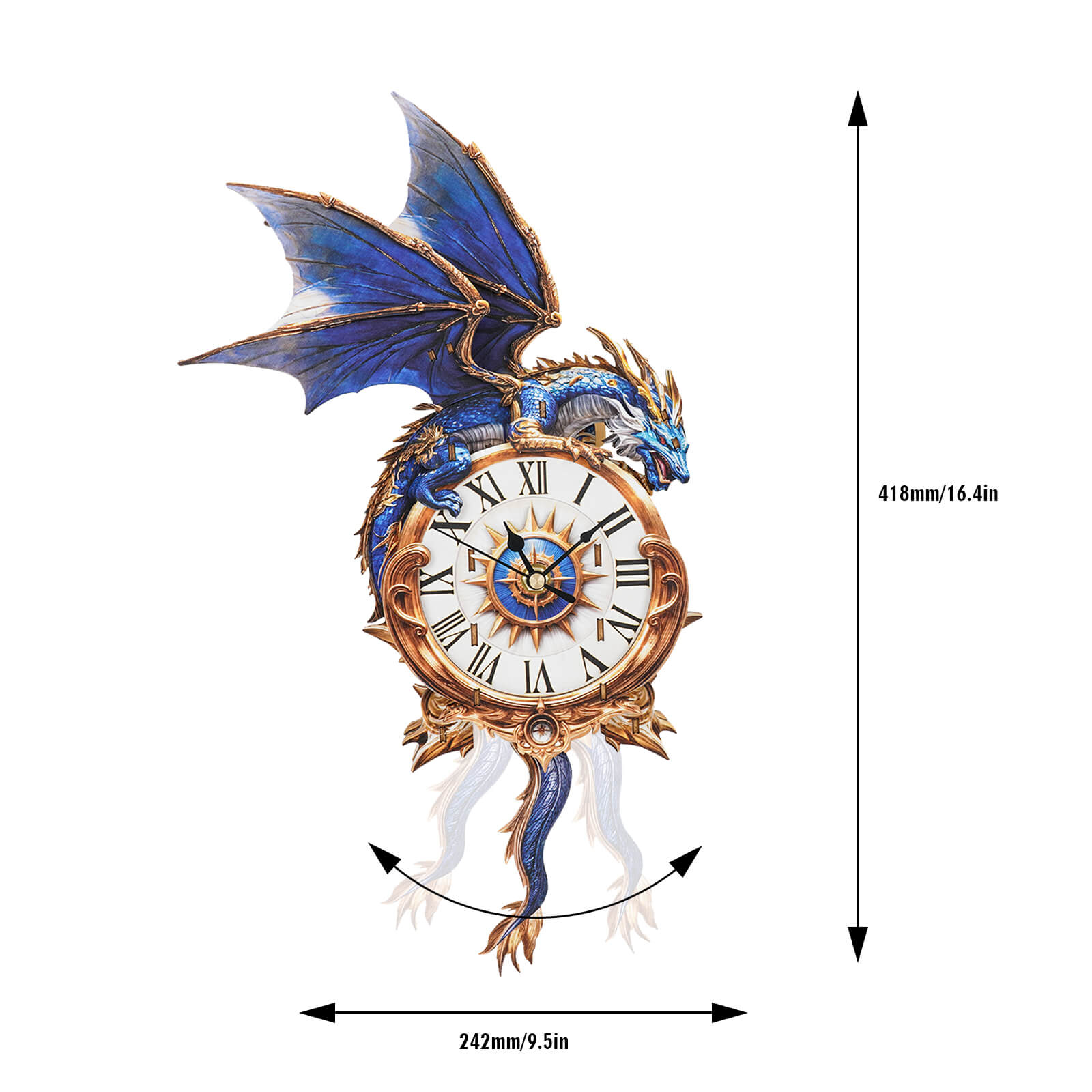 Blue Dragon– DIY Wooden Clock, 3D Puzzle Craft Kit