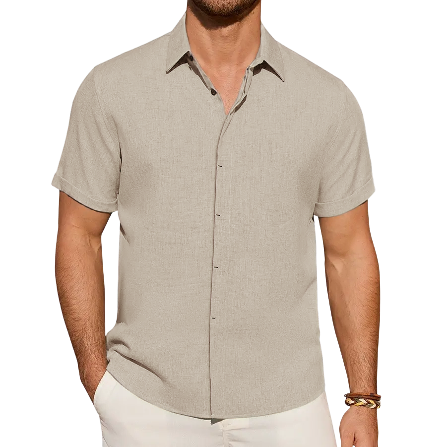 Men's Lightweight Linen Summer Button Shirt