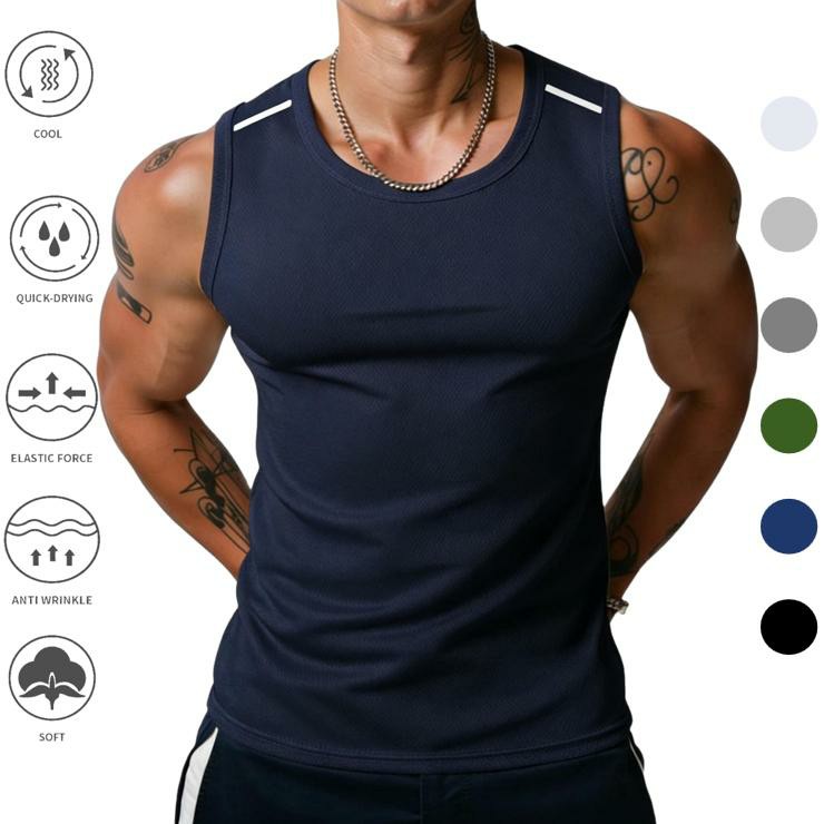 Men's Vests Casual Tank Tops Knit Sleeveless Lightweight Tee Muscle Basic T Shirts
