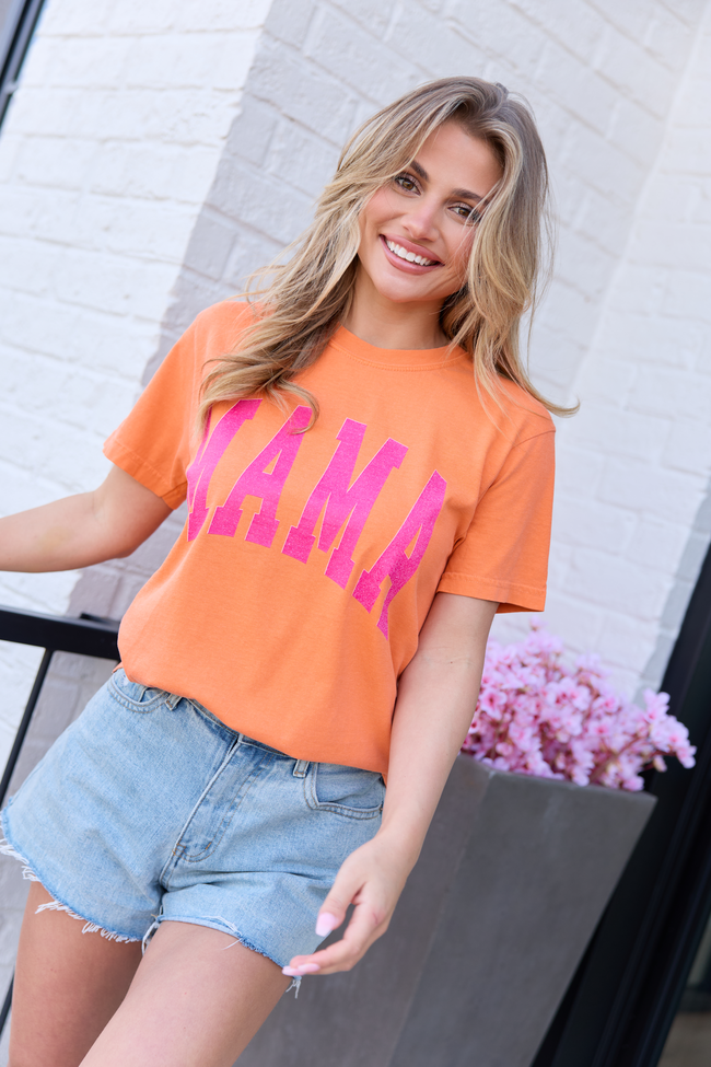 Mama Block Burnt Orange Graphic Tee