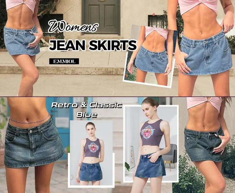 Stretchy Mid Waist Y2K Sexy Denim Mini Skirts (Just $3 Each!)