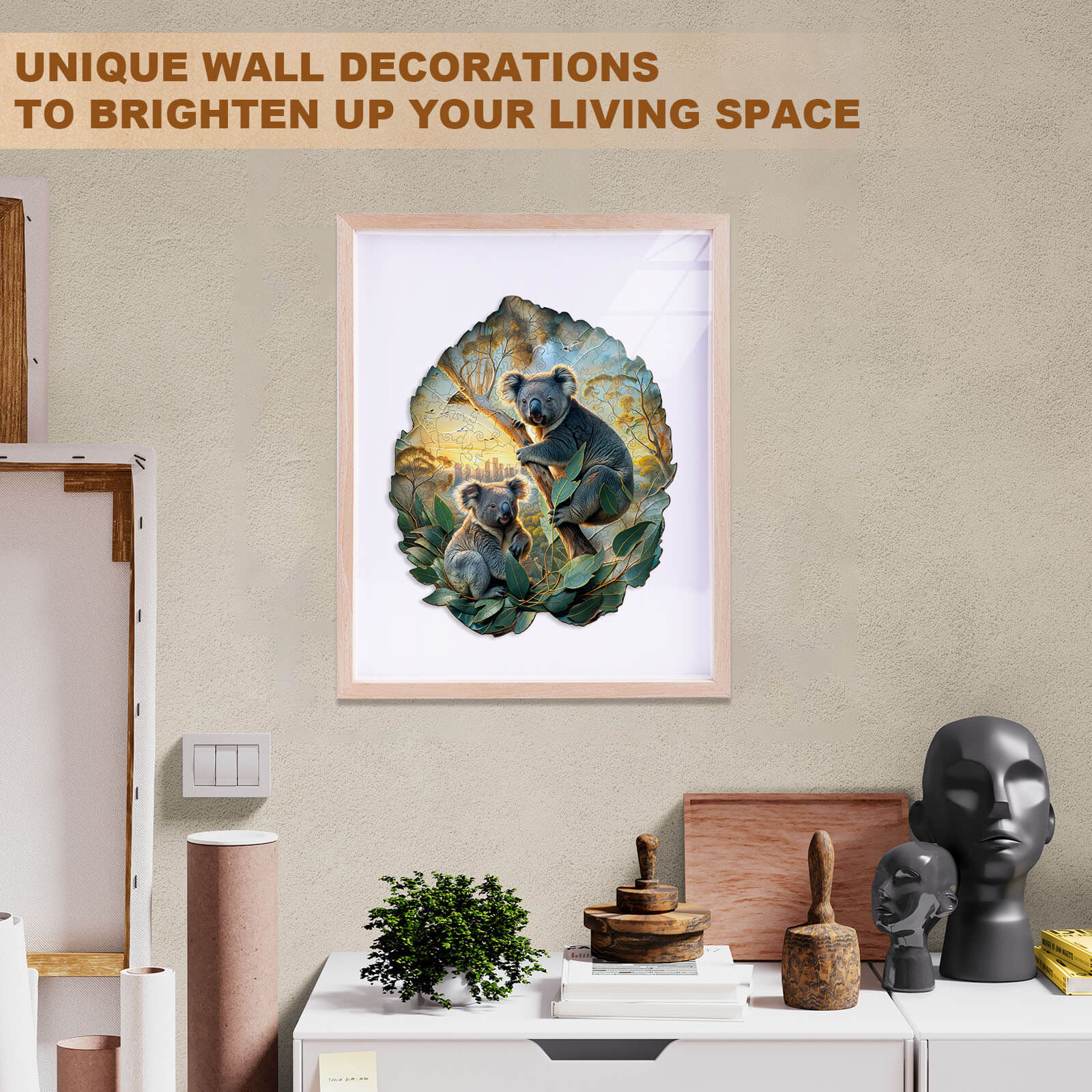 Koala in the sun Wooden Jigsaw Puzzle