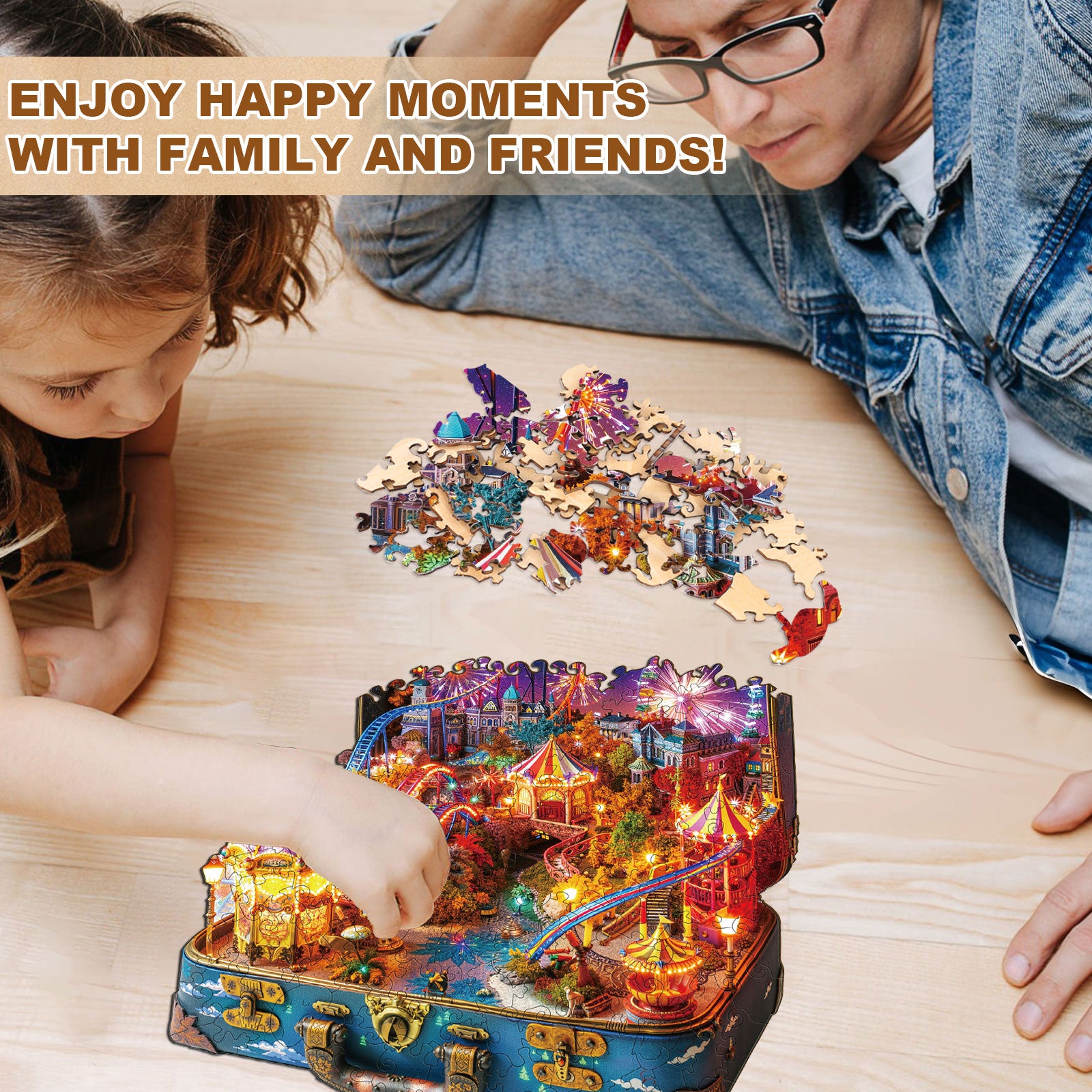 Neon Playground Wooden Jigsaw Puzzle