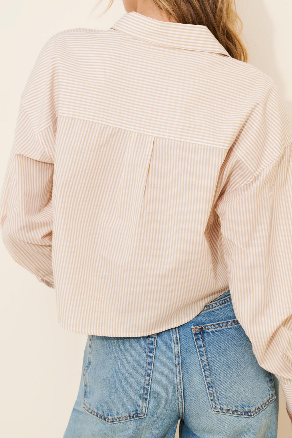 Striped Crop Shirt