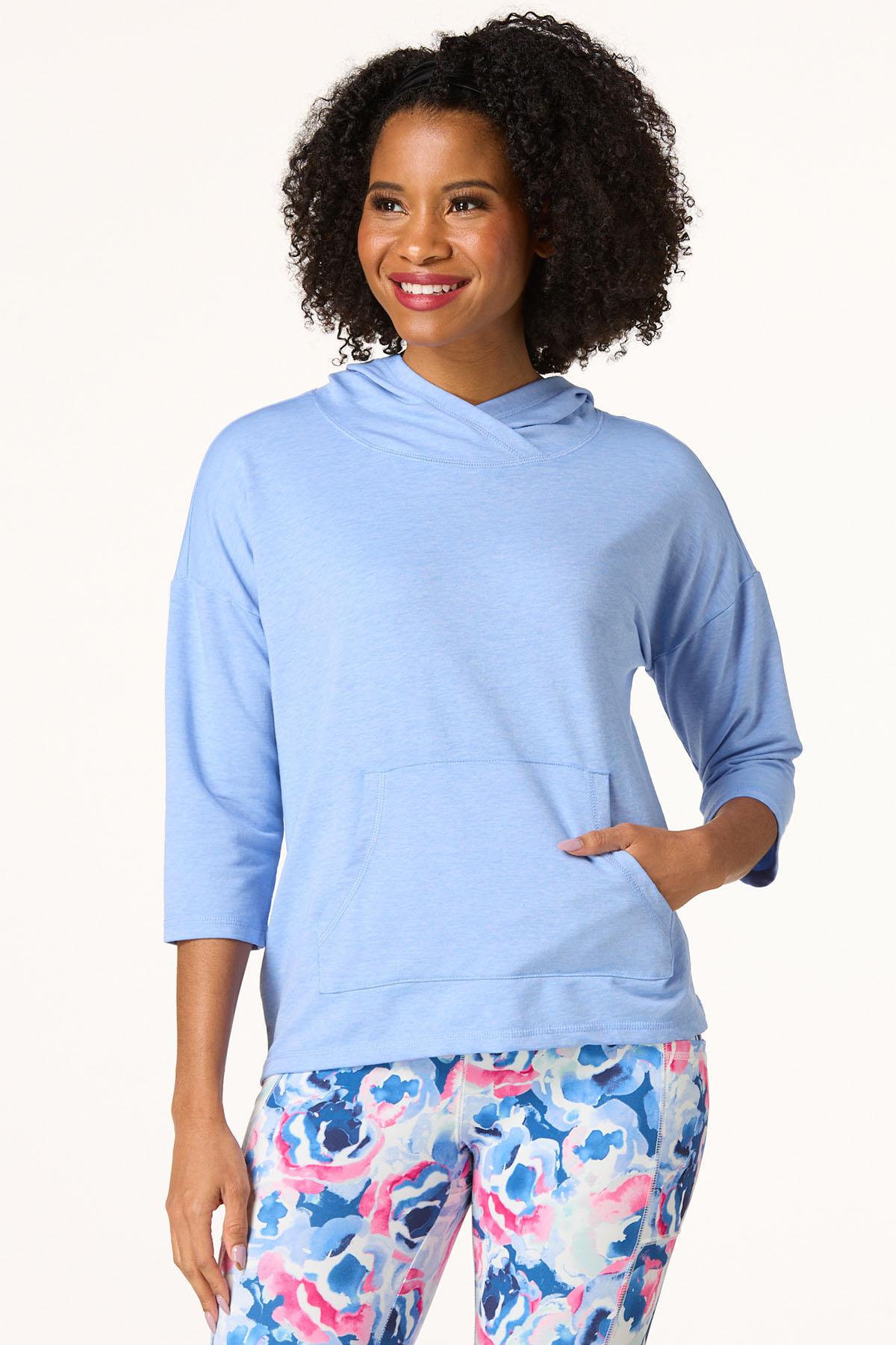 Contrast Stitch Hooded Top